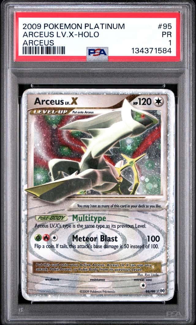 POKEMON ARCEUS LV.X-HOLO 2009 PLATINUM ARCEUS #95 PSA 1 *POP 13*