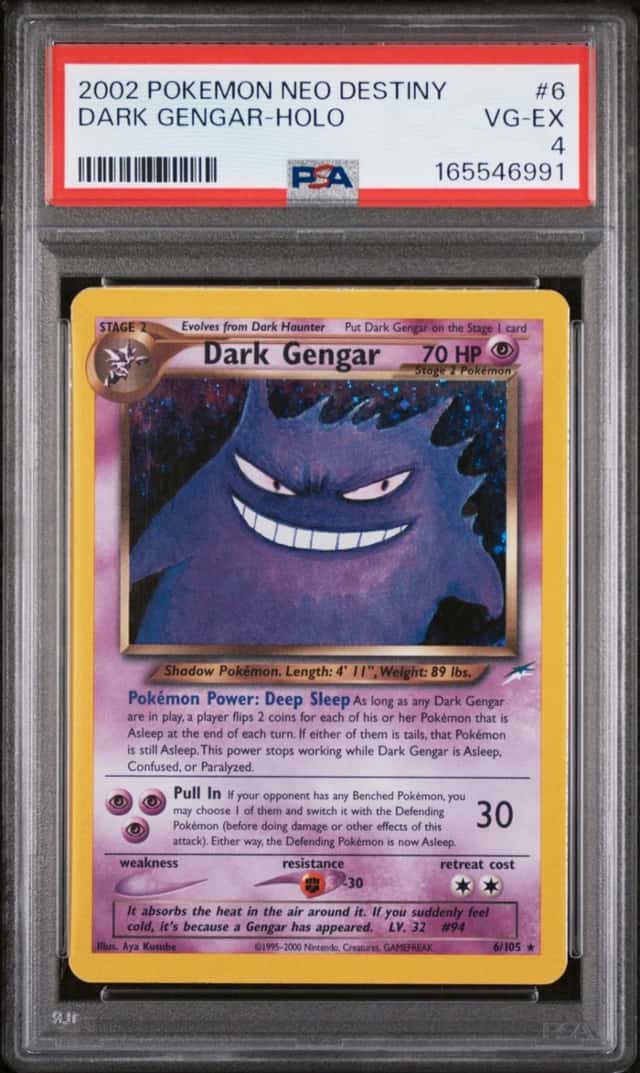 2002 POKEMON NEO DESTINY #6 DARK GENGAR-HOLO PSA 4