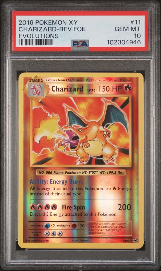 2016 Pokemon XY Evolutions Reverse Holo Charizard #11