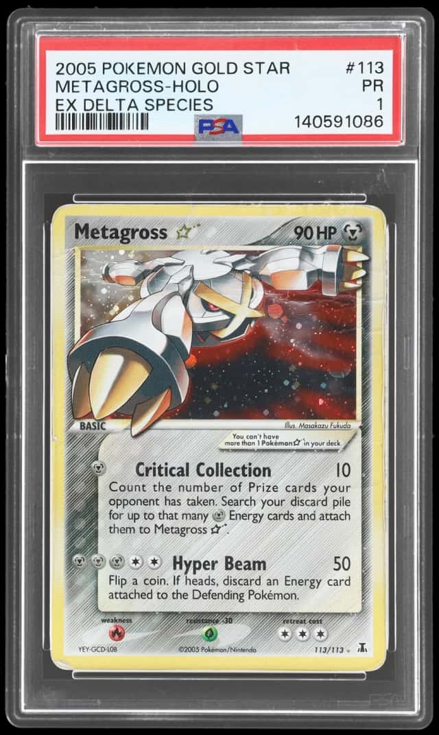 2005 Pokemon Ex Delta Species Holo Metagross Gold Star #113