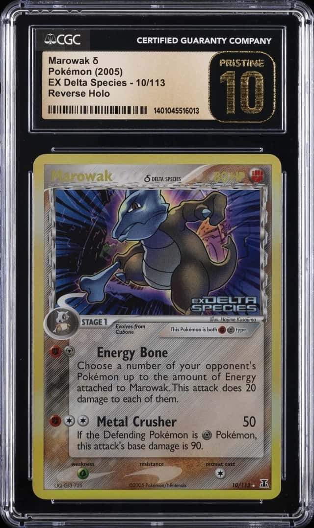 2005 POKEMON EX DELTA SPECIES REVERSE HOLO MAROWAK CGC 10 PRISTINE