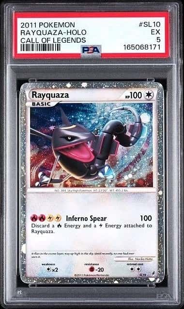 POKEMON RAYQUAZA 2011 CALL OF LEGENDS #SL10 HOLO PSA 5