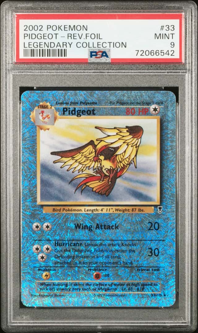 2002 POKEMON PIDGEOT-REV.FOIL LEGENDARY COLLECTION #33 PSA 9