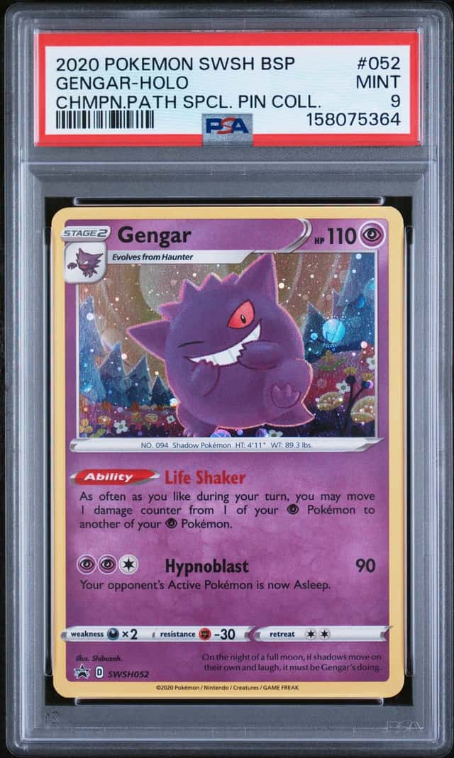 Pokemon SWSH Black Star Promos Gengar 2020 #SWSH052 PSA 9