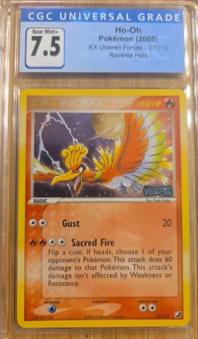 2005 Pokemon EX Unseen Forces Ho-Oh Reverse Holo #27/115
