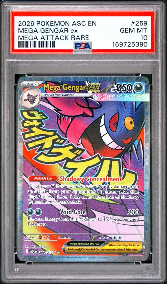 PSA 10 2026 POKEMON EN ASCENDED HEROES #269 MEGA GENGAR ex MEGA ATTACK RARE