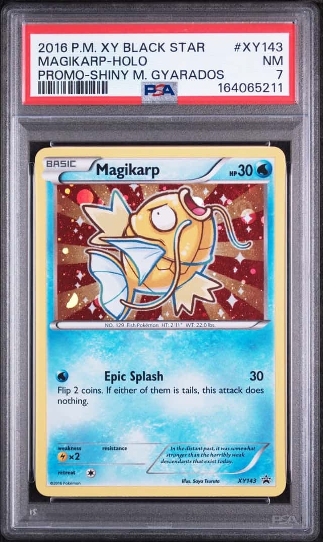 MAGIKARP 2016 POKEMON XY BLACK STAR PROMO SHINY M GYARADOS #XY143 PSA 7 NM
