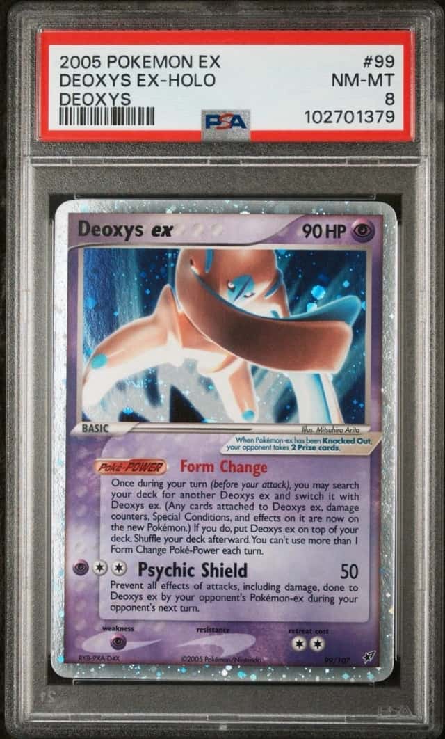 Pokemon TCG Deoxys ex (Defense Forme) 99/107 EX Deoxys 2005 Holo PSA 8