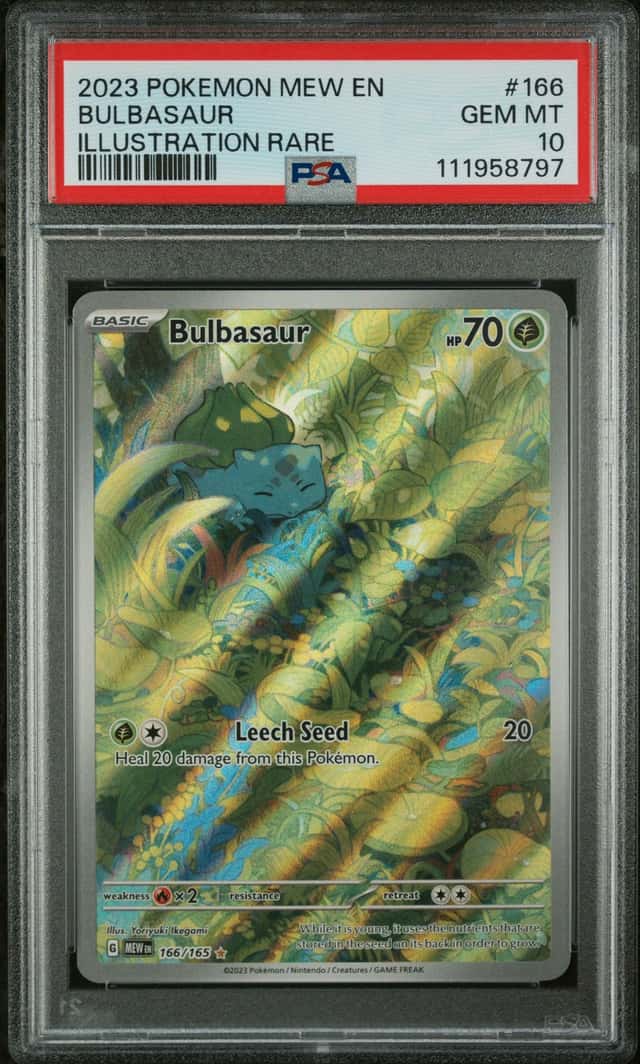 BULBASAUR 2023 POKEMON 151 166/165 ILLUSTRATION RARE PSA 10 Q3963-7
