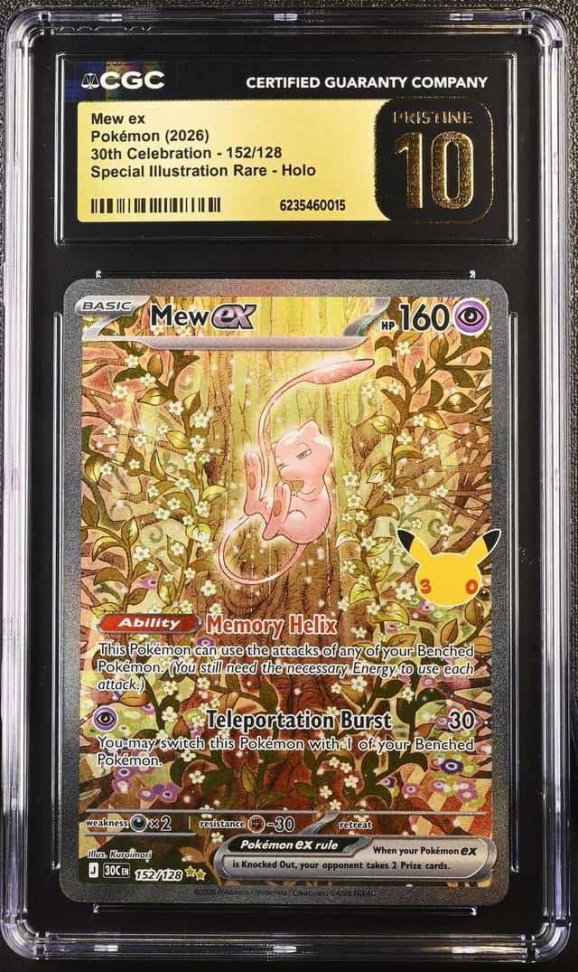2026 Pokemon 30th Celebration Mew ex Special Illustration Rare #152/128 CGC 10