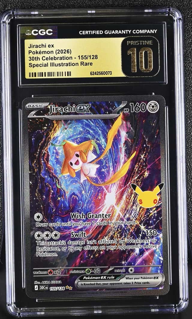 2026 Pokemon 30th Celeb Jirachi ex Special Illustration Rare #155/128 CGC 10