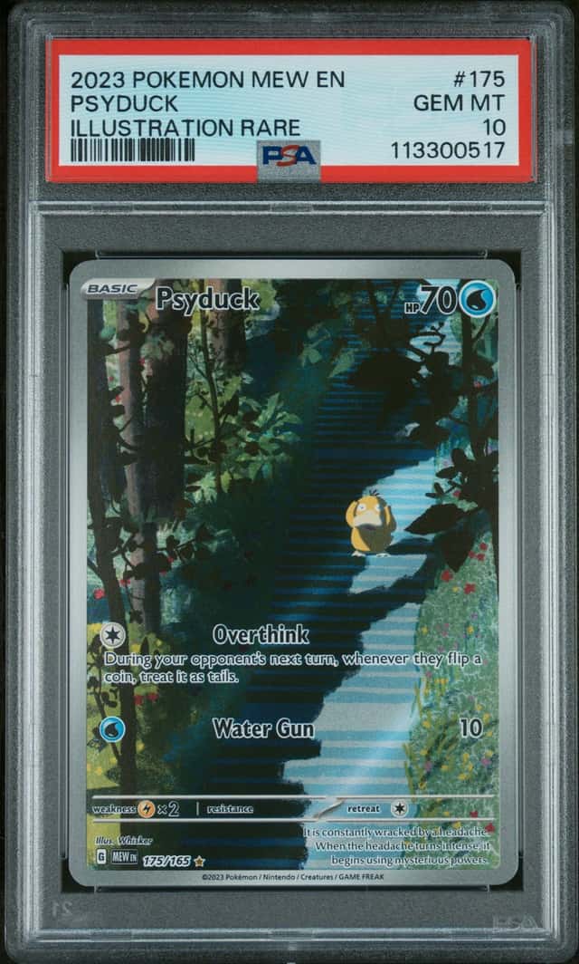 PSYDUCK 2023 POKEMON 151 175/165 ILLUSTRATION RARE PSA 10 Q3963-7