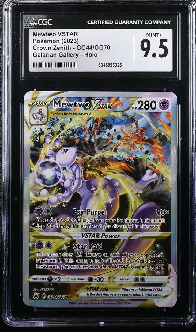 The Pokémon Company CGC 9.5 Mewtwo VSTAR GG44/GG70 Crown Zenith GG Holo Eng