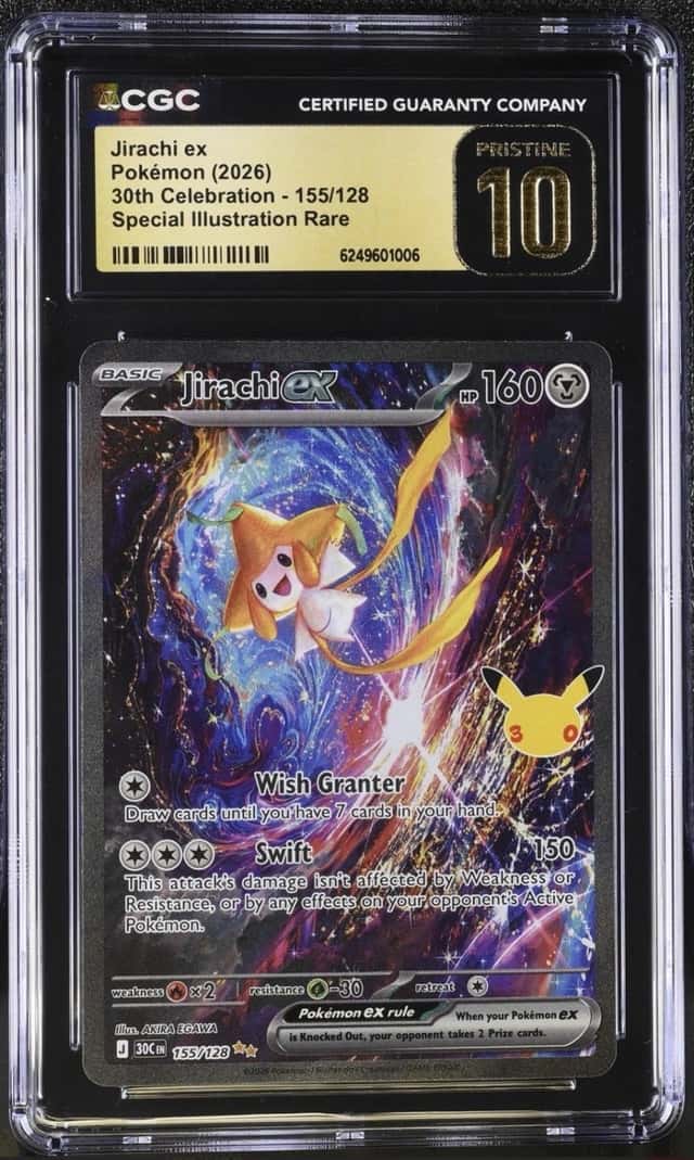 CGC PRISTINE 10 Jirachi ex SIR 30th Celebration 155/128 - English