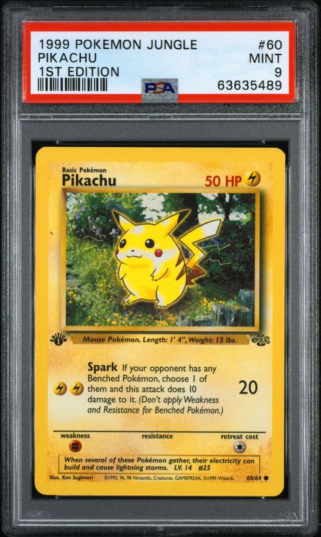 1999 POKEMON JUNGLE 1ST EDITION #60/64 PIKACHU PSA 9