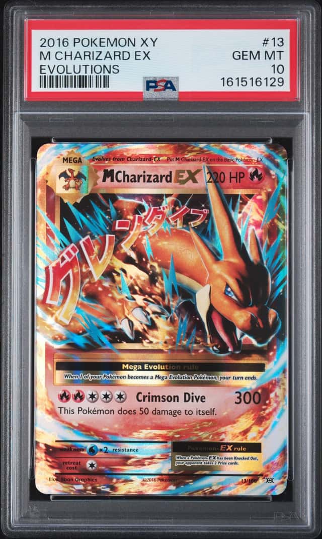 2016 POKEMON XY EVOLUTIONS #13/108 M CHARIZARD EX HOLO RARE PSA 10