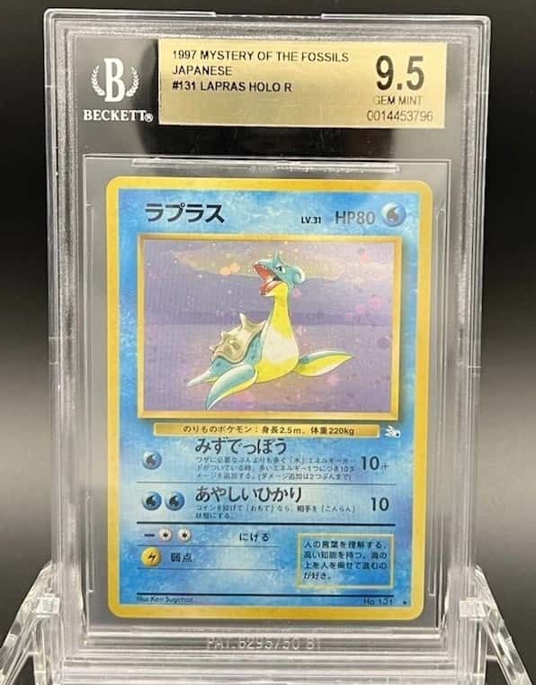 Lapras 131 Pokemon 1997 Japanese Fossil Holo Graded BGS 9.5 Gem Mint