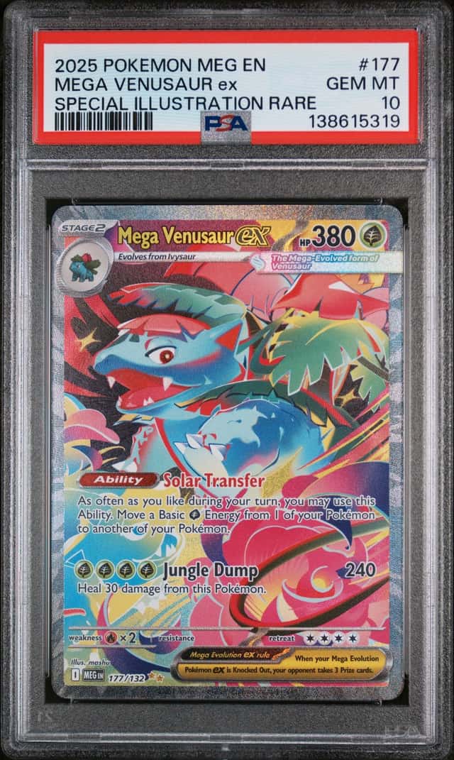MEGA VENUSAUR EX 2025 POKEMON MEGA EVOLUTION 177/132 SIR PSA 10 Q3963-7