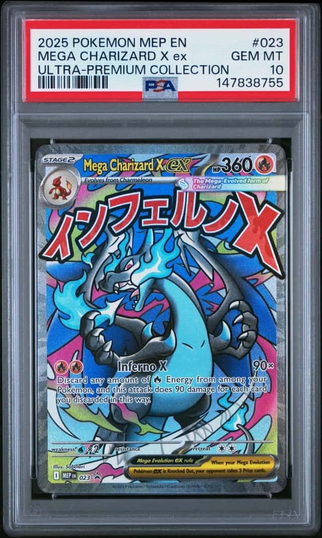 2025 POKEMON MEP EN-ME ULTRA-PREMIUM COLLECTION #023 MEGA CHARIZARD X EX PSA 10