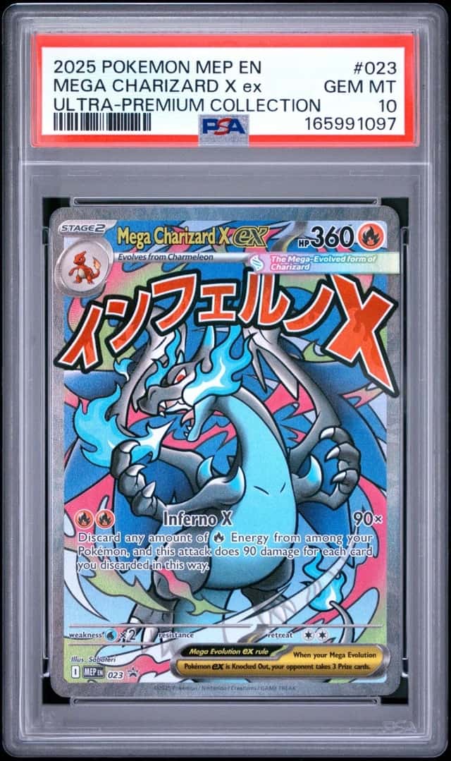 2025 POKEMON MEP PROMO ULTRA-PREMIUM COLLECTION #023 MEGA CHARIZARD X EX PSA 10