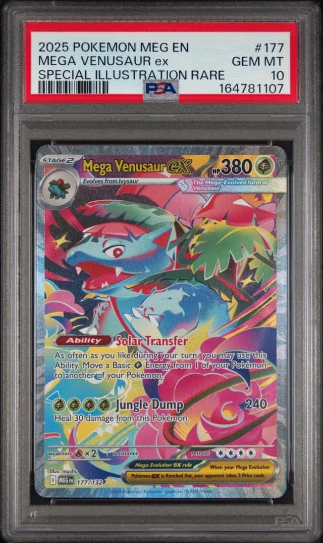 2025 POKEMON MEGA EVOLUTION SPECIAL ILLUSTRATION RARE MEGA VENUSAUR EX PSA 10