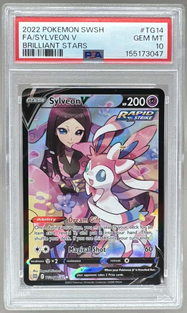 3047 Sylveon V 2022 Pokemon Brilliant Stars #TG14 Trainer Gallery PSA 10