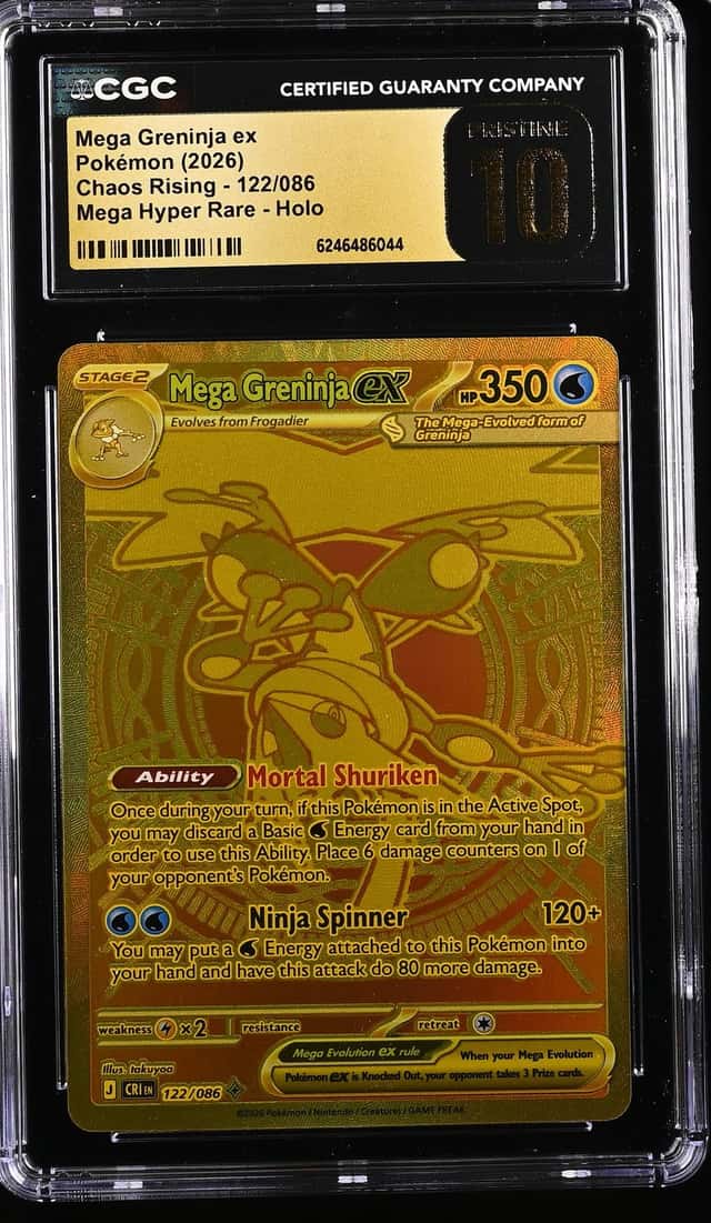 2026 Pokemon Mega Evolution Chaos Rising MHR Mega Greninja Ex #122 CGC 10 PRISTINE