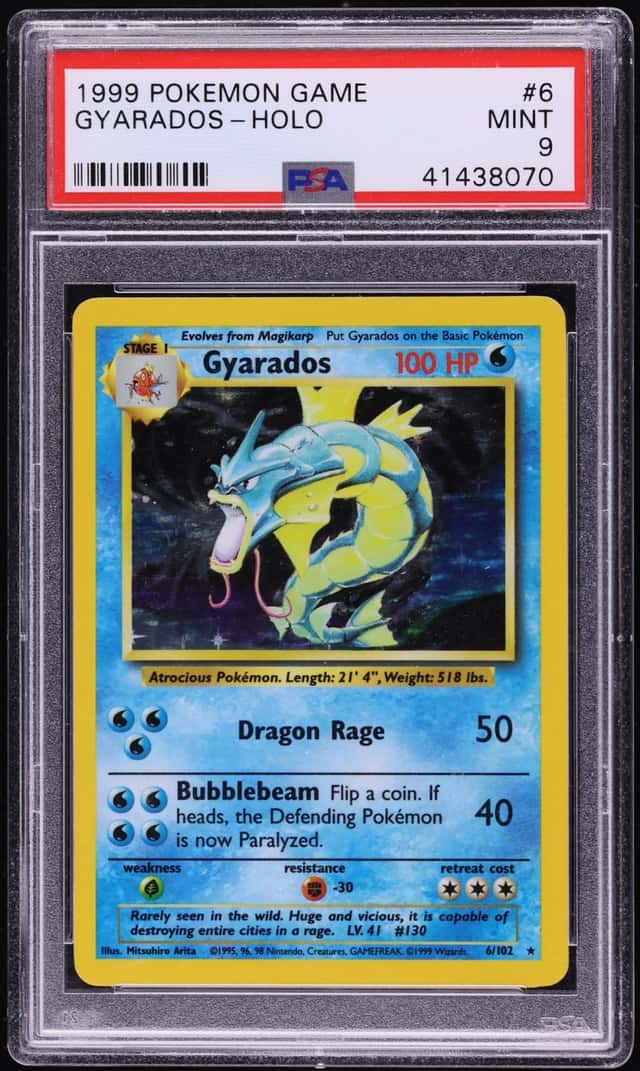 1999 Pokemon Base Set Holo Gyarados #6 PSA 9 MINT