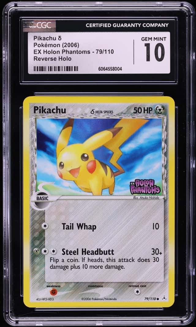 2006 Pokemon EX Holon Phantoms Reverse Holo Pikachu #79 CGC 10 GEM MINT