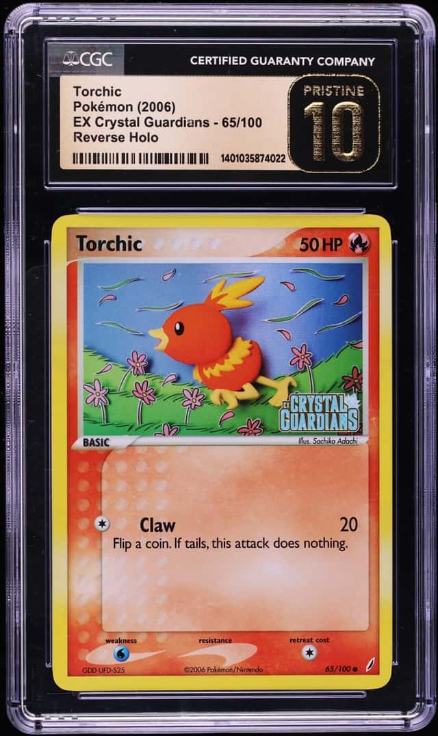 2006 Pokemon EX Crystal Guardians Reverse Holo Torchic #65 CGC 10 PRISTINE