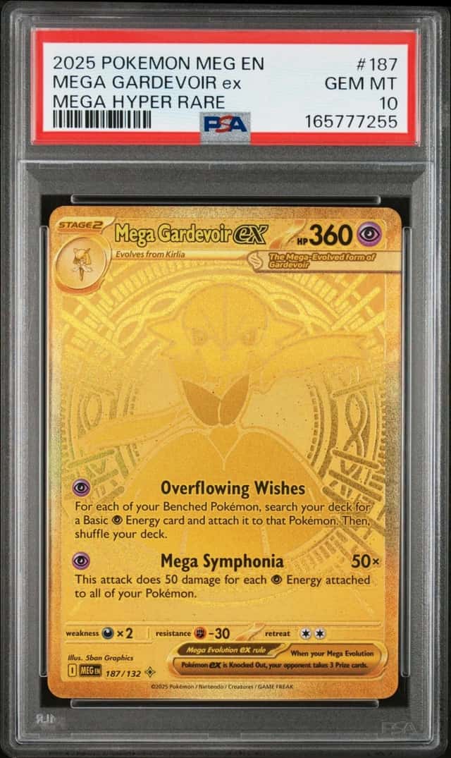 2025 POKEMON MEG EN-MEGA EVOLUTION MEGA HYPER RARE #187 MEGA GARDEVOIR EX PSA 10