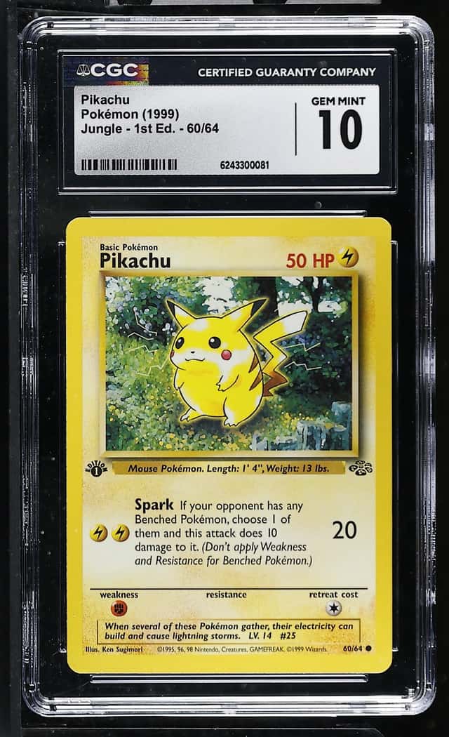 Pokemon Pikachu Jungle 1st Edition 60/64 CGC 10 Gem Mint