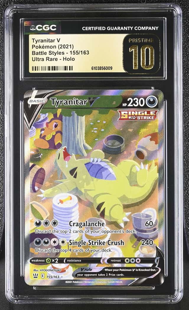 Pokemon Tyranitar V Battle Styles 155/163 Ultra Rare CGC 10 Pristine