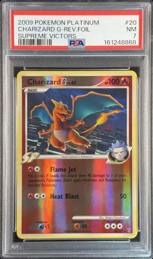 PSA 7 Charizard G #20 Supreme Victors Reverse Holo Pokemon