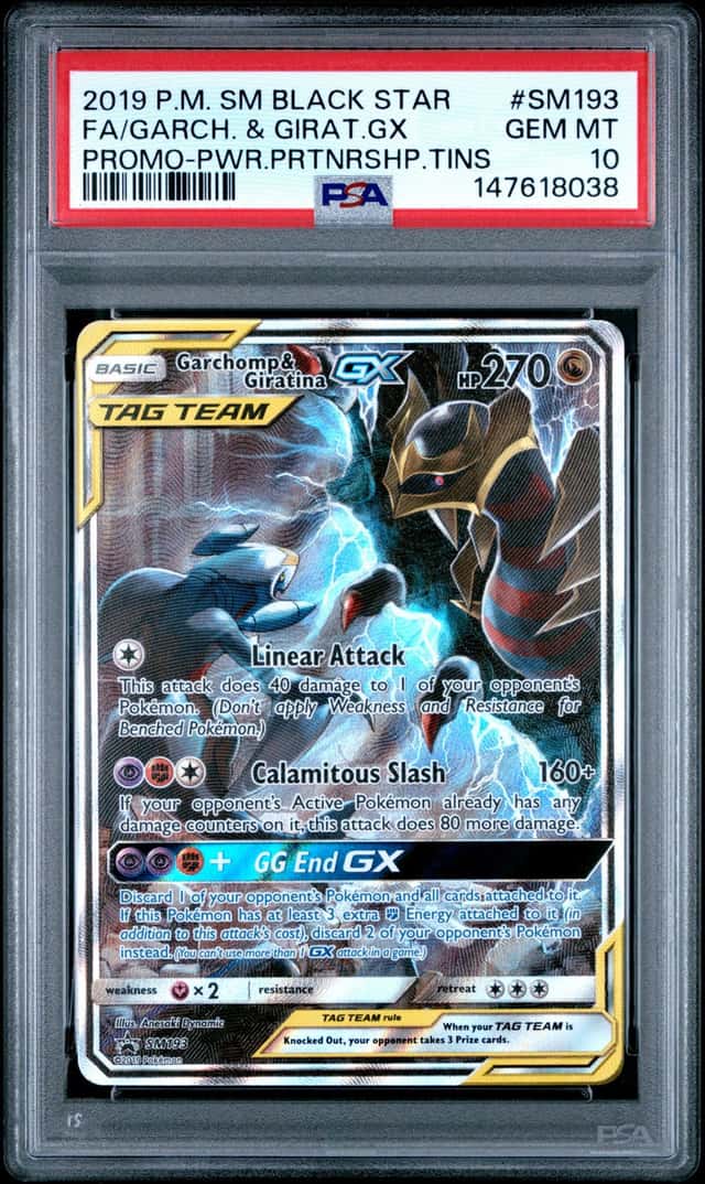 Pokemon Garchomp & Giratina Gx Promo SM193 Power Partnership Tins PSA 10