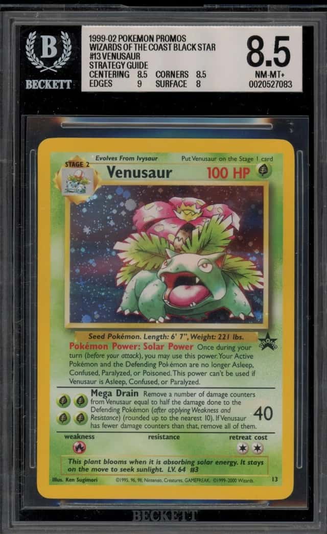 Pokemon Venusaur GB TCG Strategy Guide Black Star Promo 13 BGS 8.5
