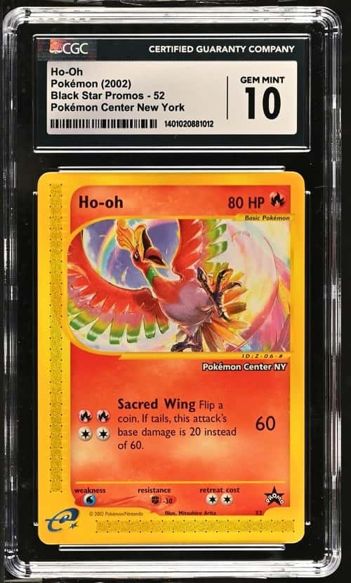 Pokemon Ho-Oh Black Star Promos 52 Pokemon Center New York CGC 10 Gem Mint