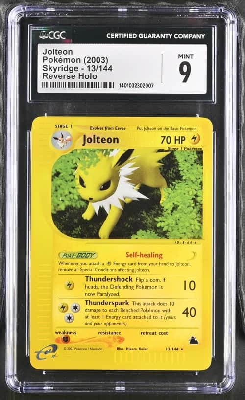 Pokemon Jolteon Skyridge 13/144 Reverse Holo CGC 9 Mint