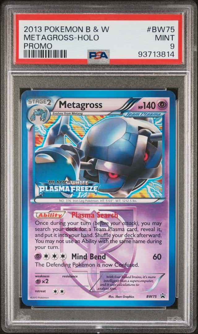 2013 POKEMON BLACK & WHITE PROMO #BW75 METAGROSS-HOLO PLSM.FRZ.PRERELEASE