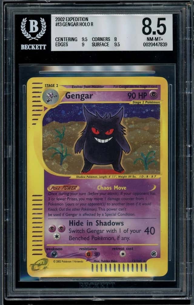 2002 Pokemon Expedition #13 Gengar Holo R BGS 8.5