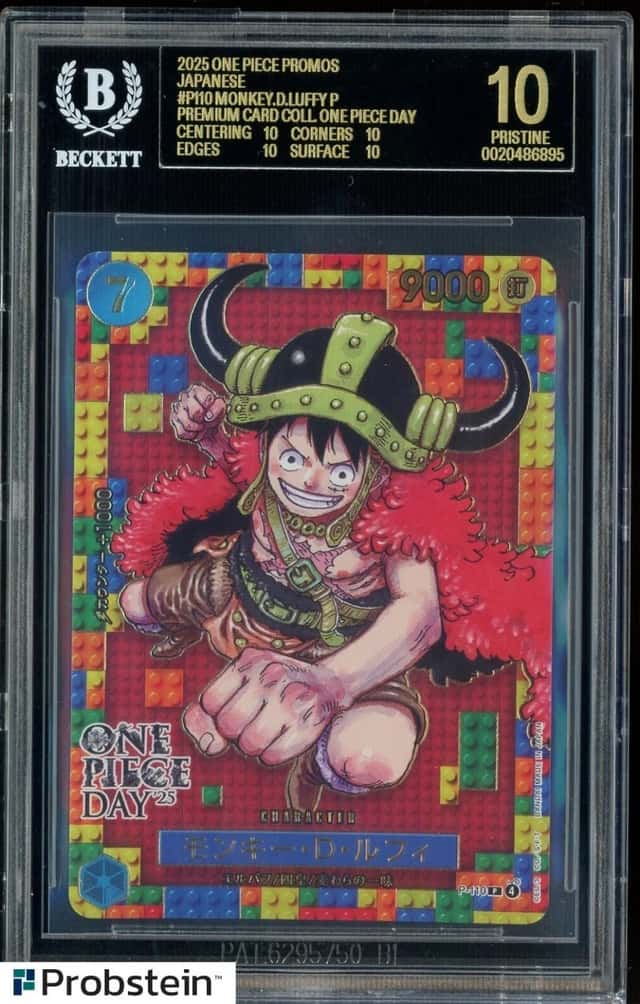 2025 One Piece Promos JPN P110 Monkey D. Luffy Premium Card BGS 10 BLACK LABEL