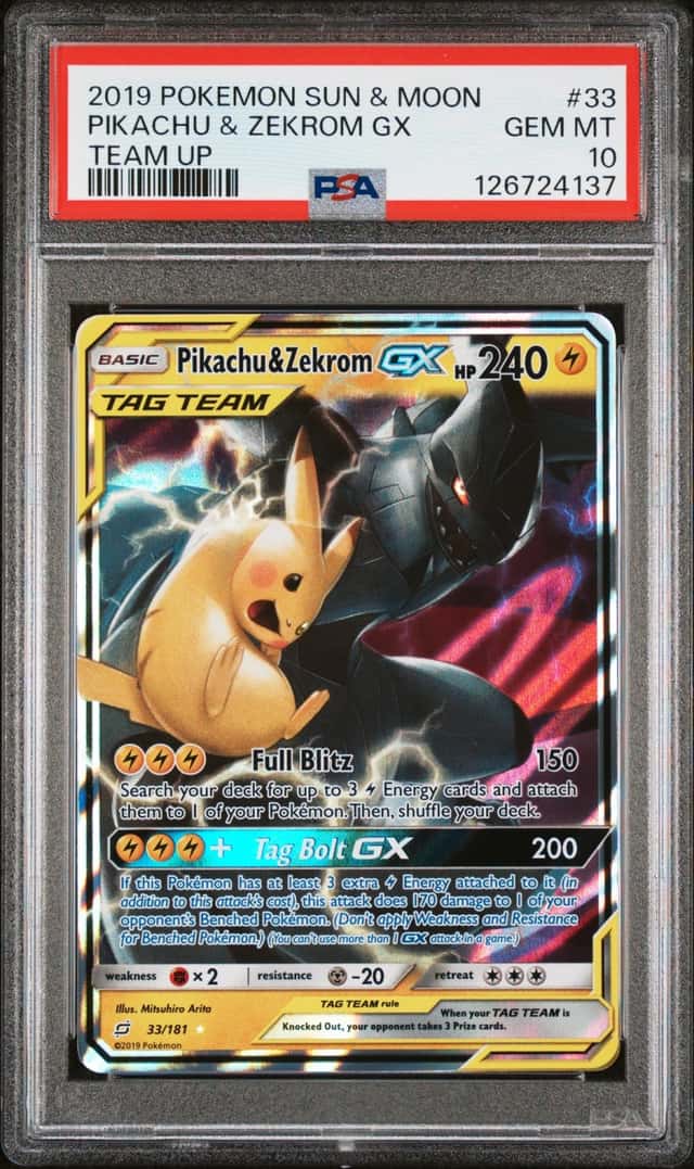 2019 Pokemon Sun and Moon Team Up Pikachu/Zekrom Gx #33