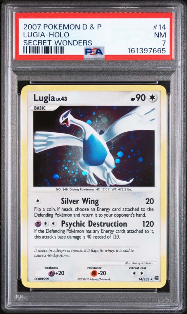 2007 Pokemon Diamond and Pearl Secret Wonders Holo Lugia #14