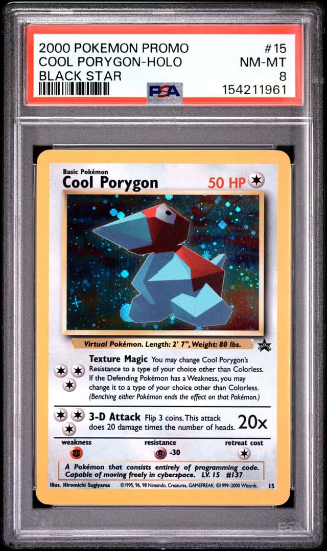 Pokemon Black Star Promo Cool Porygon #15 PSA8 MINT PSA # 154211961