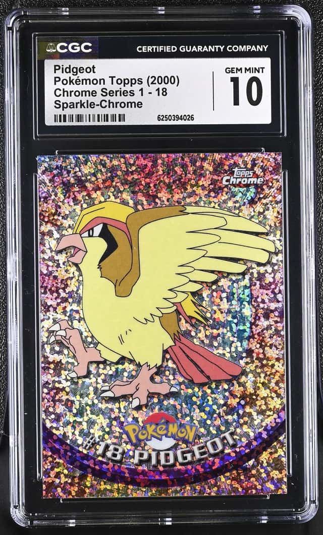 2000 Topps Chrome Pokemon Tv Sparkle Pidgeot #18