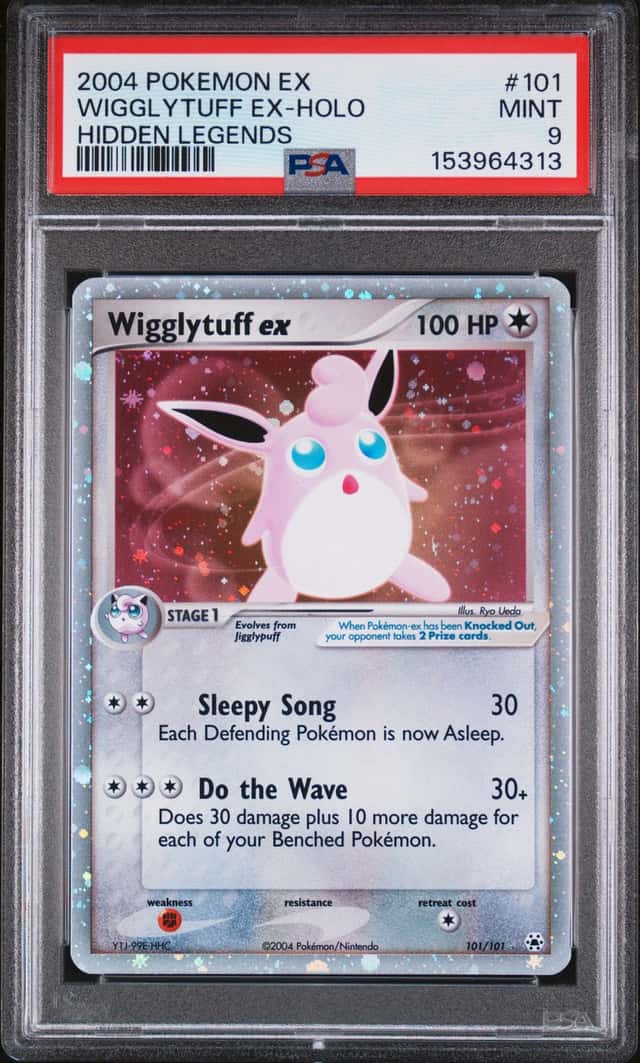2004 Pokemon Ex Hidden Legends Holo Wigglytuff Ex #101