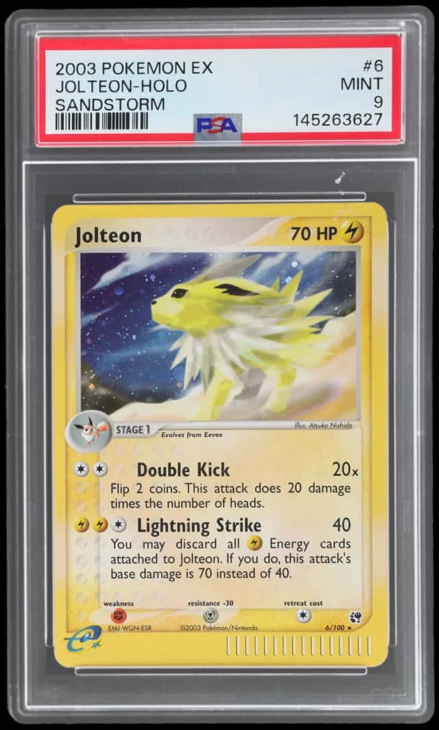2003 Pokemon Ex Sandstorm Holo Jolteon #6