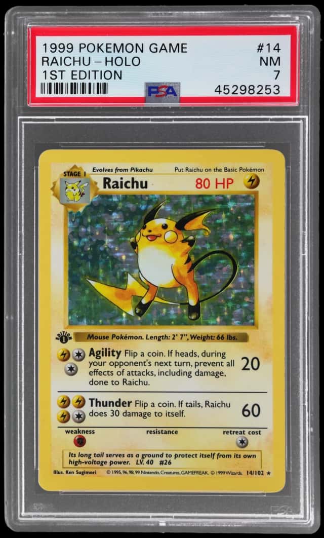 1999 Pokemon Game Holo 1st Edition Raichu #14