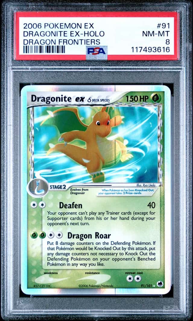 2006 Pokemon Ex Dragon Frontiers Holo Dragonite Ex #91