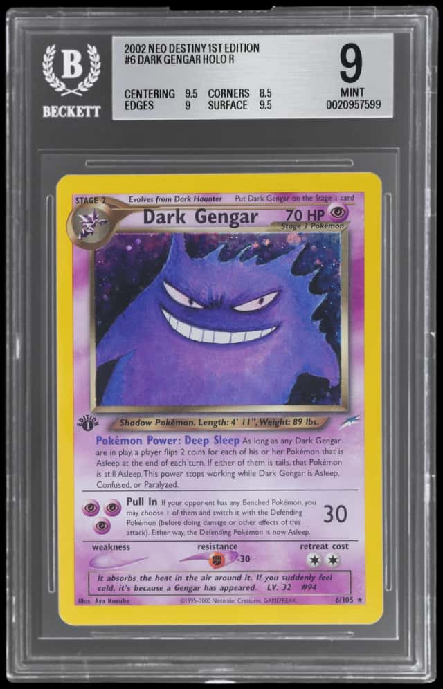 2002 Pokemon Neo Destiny Holo 1st Edition Dark Gengar #6